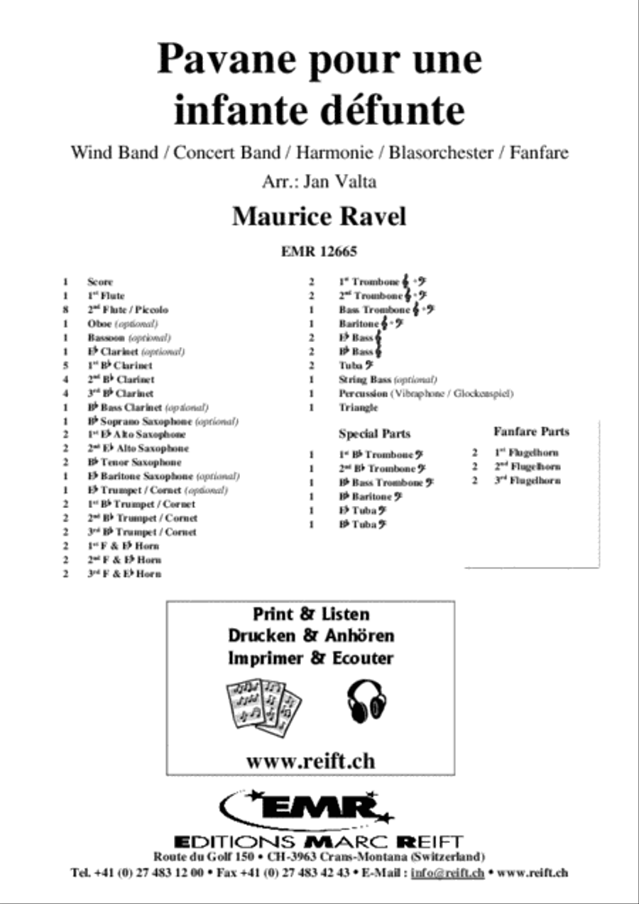 Pavane pour une infante defunte Concert Band scores gallery preview page 2