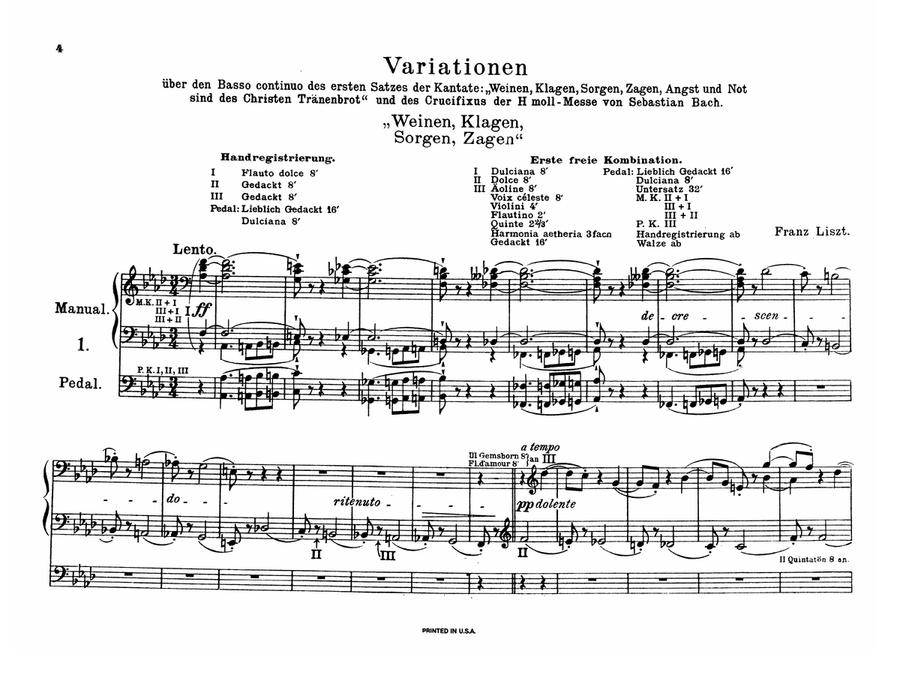 Liszt: Organ Works, Volume I