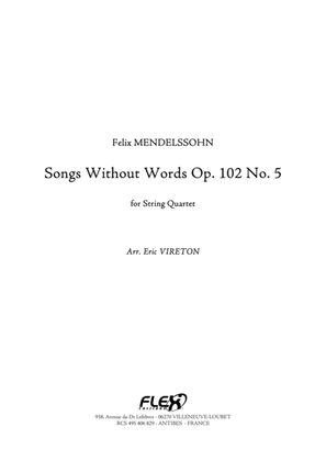 Book cover for Songs Without Words Opus 102 No. 5