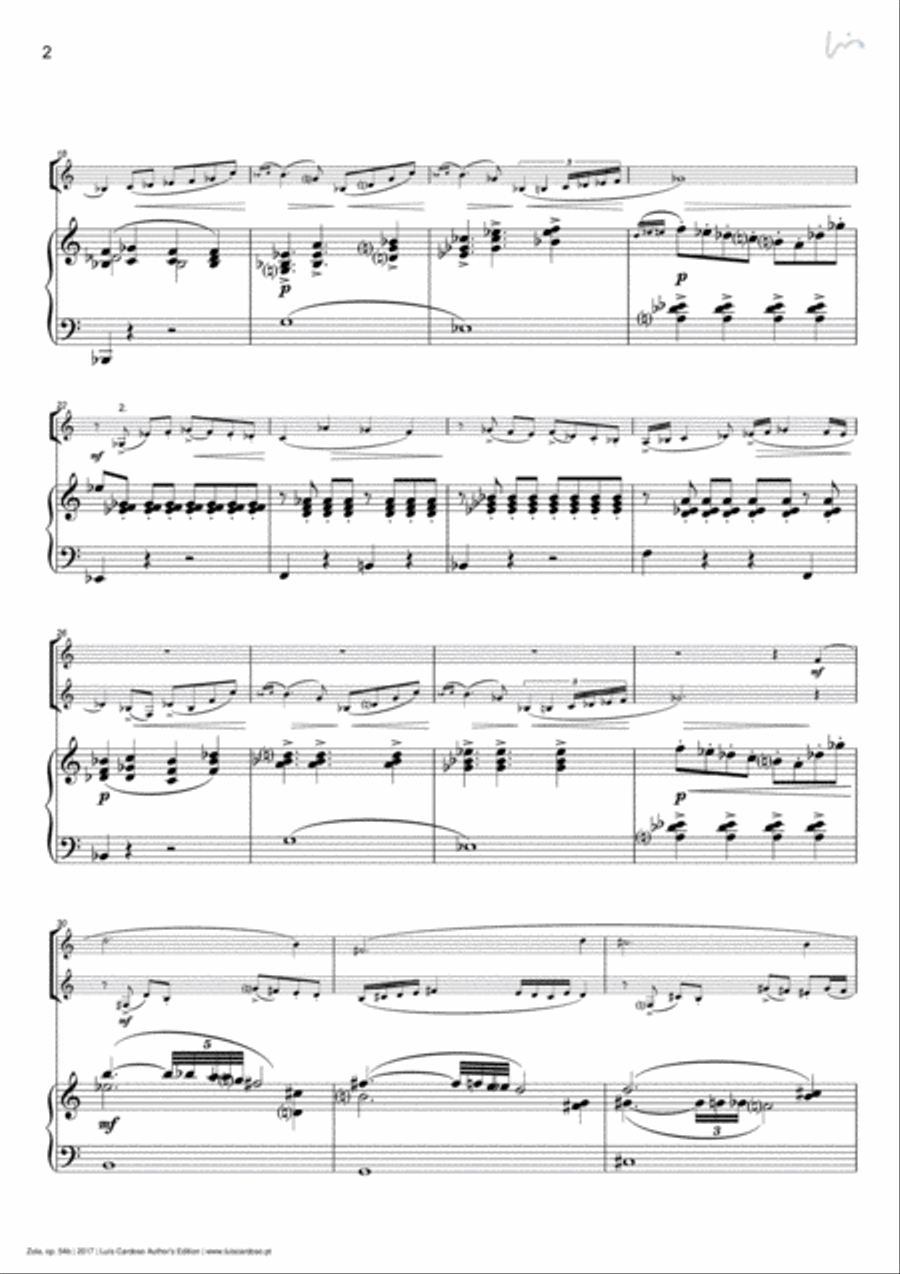 Zola (for 2 Alto Saxophones & Concert Band - version for piano reduction) Zola (for 2 Alto Saxophones & Concert Band - version for piano reduction) Concert Band scores gallery preview page 4
