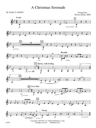 A Christmas Serenade (with optional chorus): B-flat Bass Clarinet