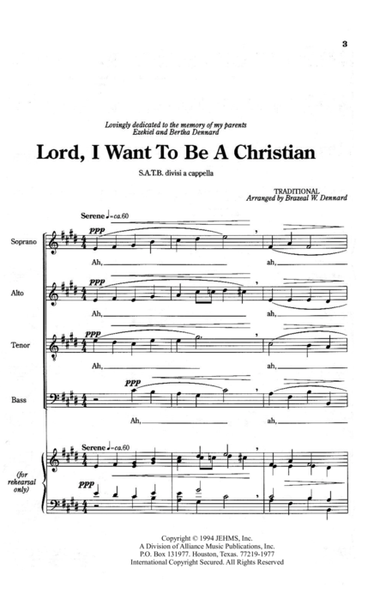 Lord, I Want to Be a Christian