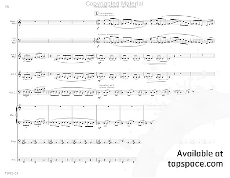 Miraculous Mandarin, The Percussion Ensemble scores gallery preview page 21