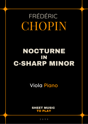 Nocturne No.20 in C-Sharp minor - Viola and Piano (Full Score and Parts)