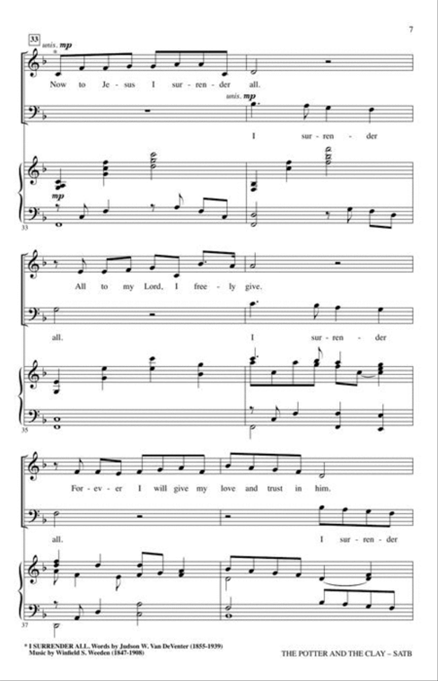 The Potter and the Clay 4-Part scores gallery preview page 5