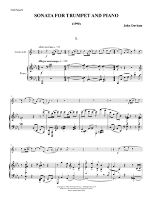 Book cover for Sonata for Trumpet and Piano (1990)