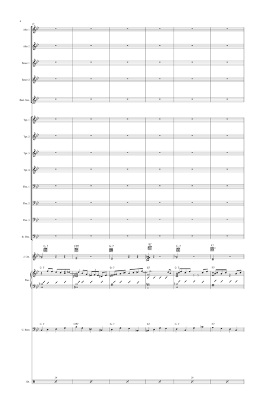 Right Outa' Pocket Jazz Ensemble scores gallery preview page 4