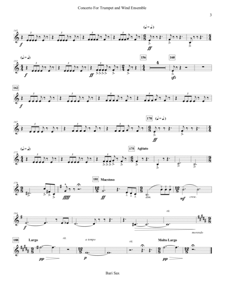 Concerto for Trumpet and Wind Ensemble - Complete Parts