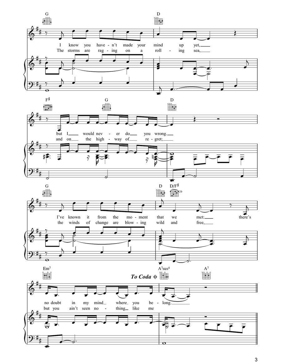 To Make You Feel My Love Piano, Vocal, Guitar scores gallery preview page 3