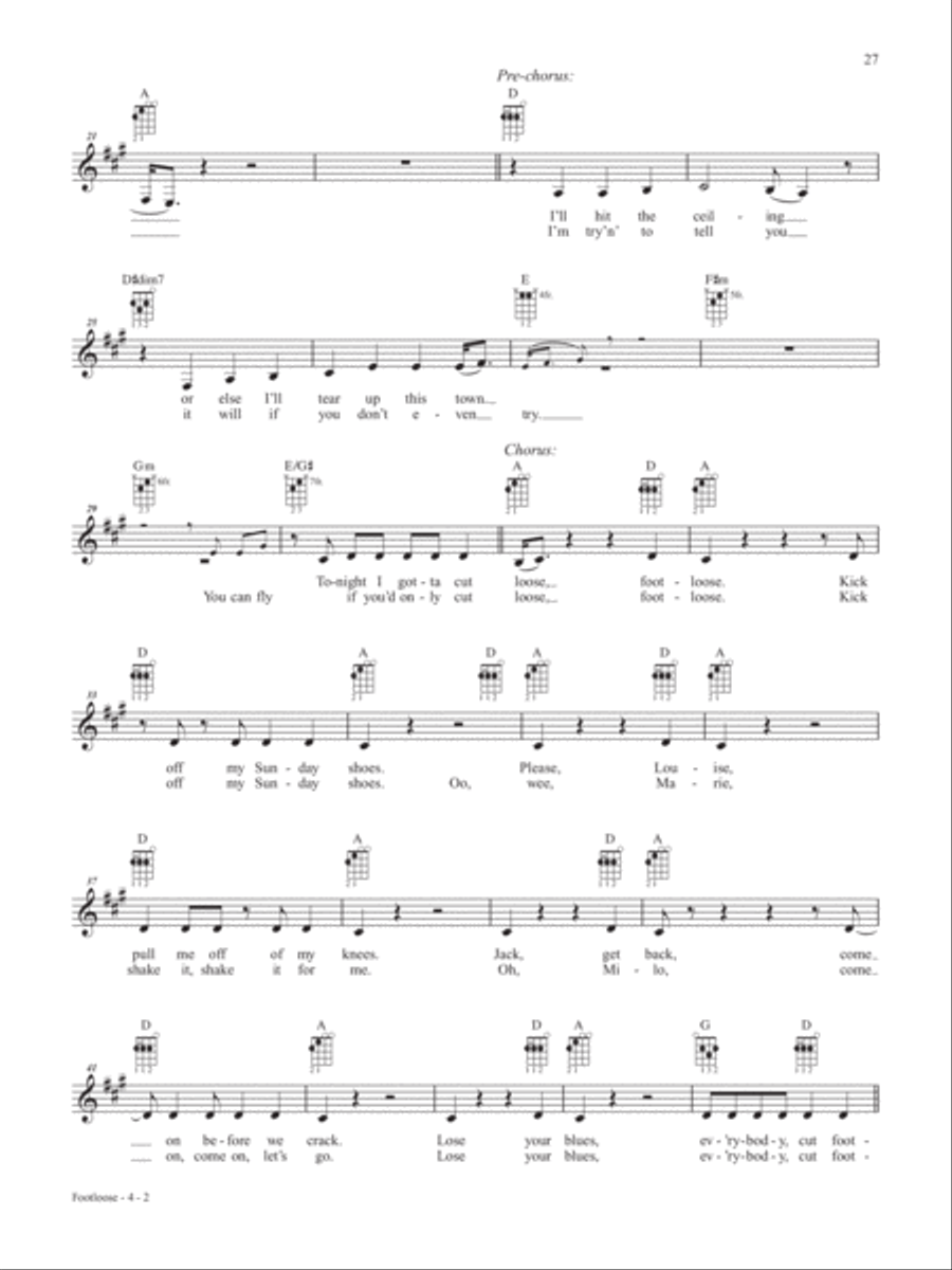 Alfred's Easy Ukulele Songs -- Movie Hits Ukulele scores gallery preview page 6