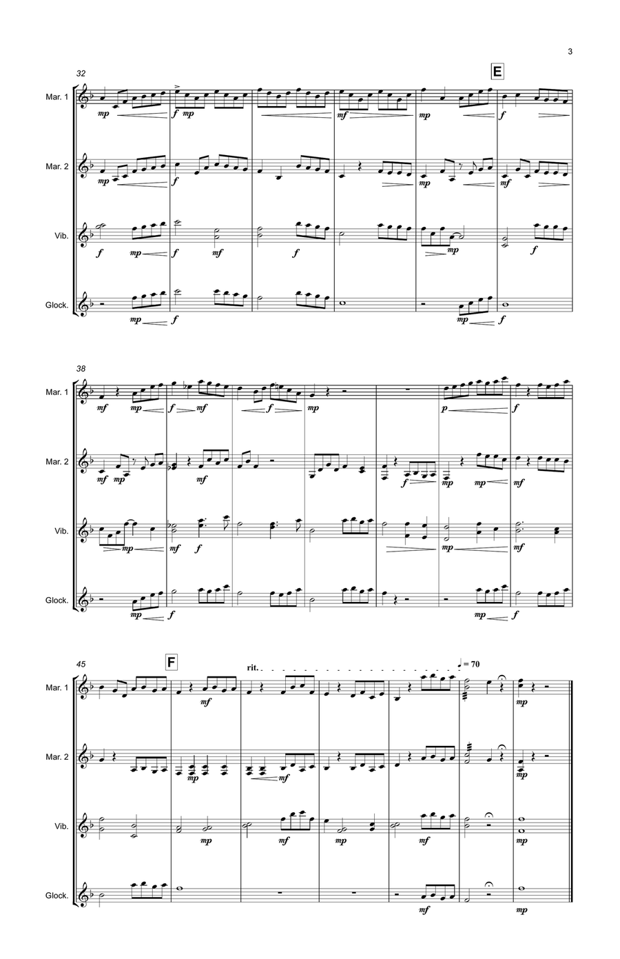 Beauty And The Beast Percussion Ensemble scores gallery preview page 3