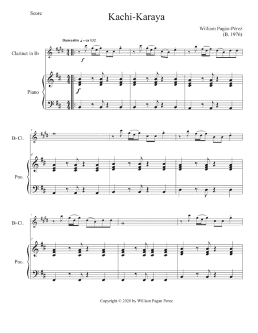 Kachi-Karaya Kachi-Karaya Clarinet Solo scores gallery preview page 2