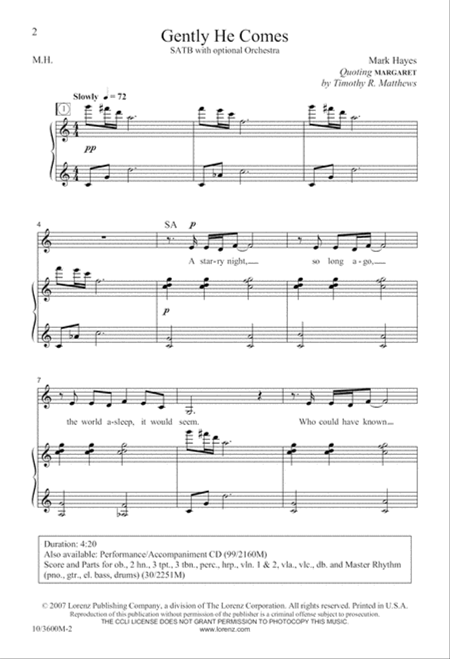 <br>Sheet music extract