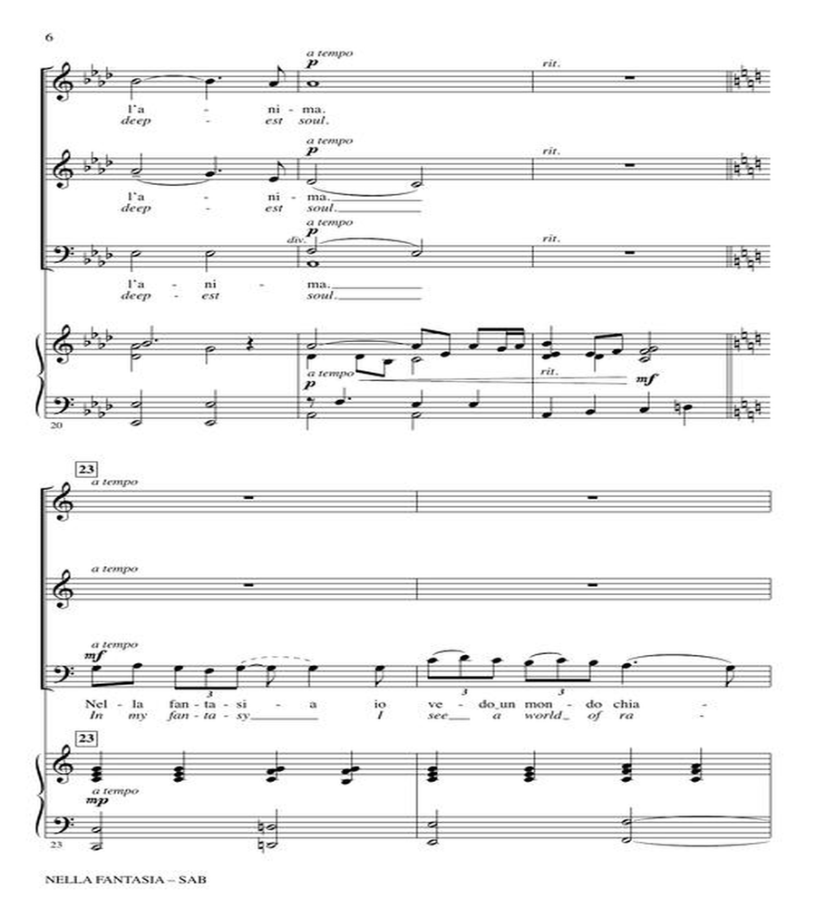 Nella Fantasia (In My Fantasy)