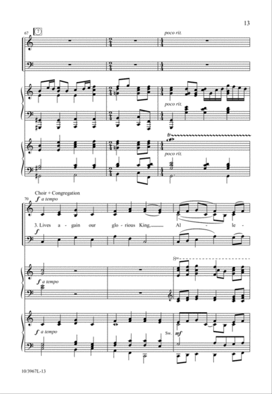 Raise Your Joys and Triumphs High 3-Part scores gallery preview page 14
