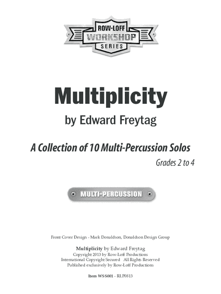 Multiplicity - 10 Multi-Percussion Solos / Grades 2 - 4