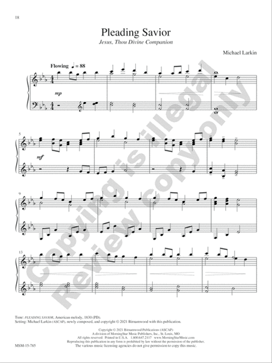 Early American Hymns for Piano Piano Solo scores gallery preview page 8