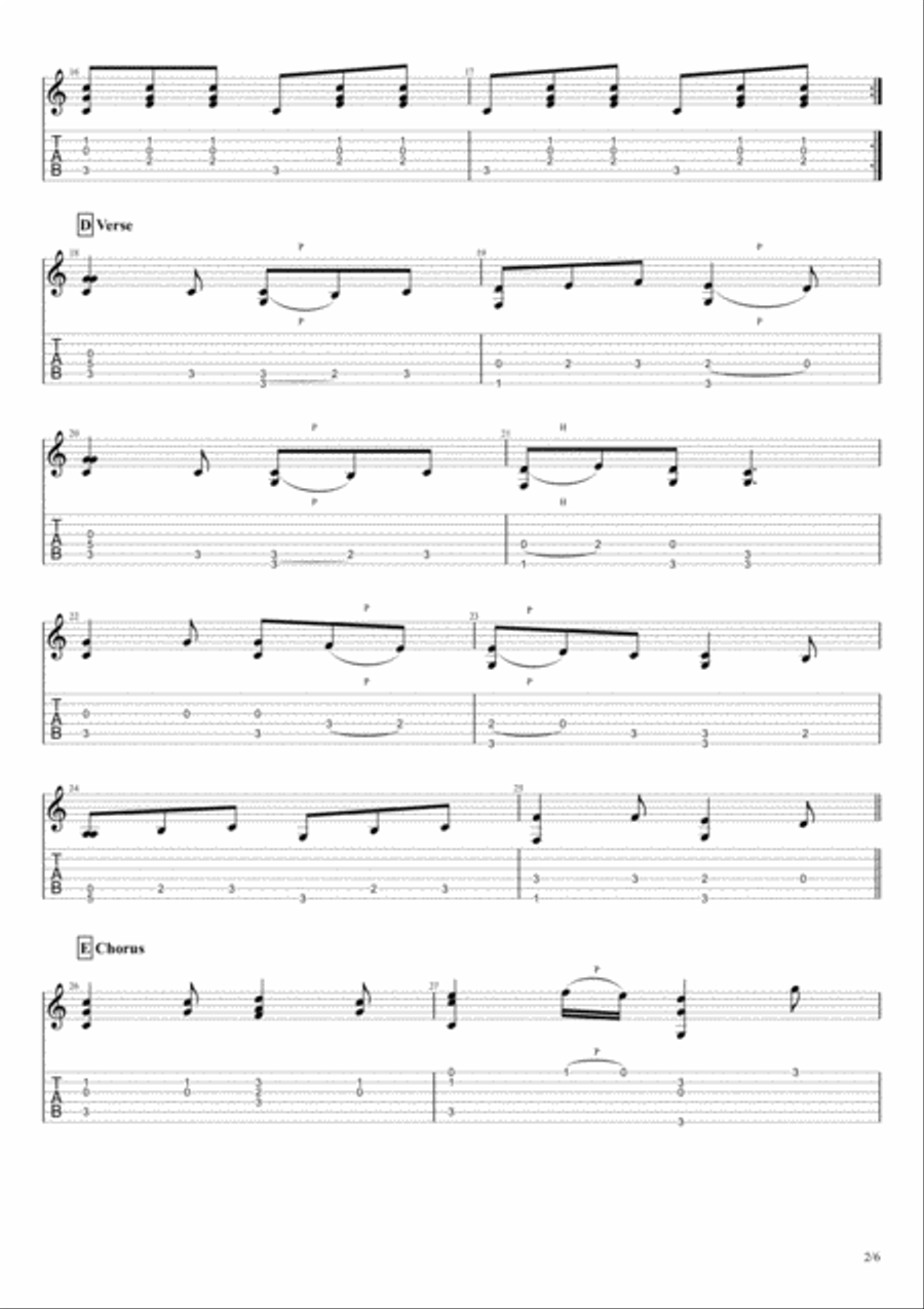 Bring a Torch, Jeanette, Isabella Acoustic Guitar scores gallery preview page 2