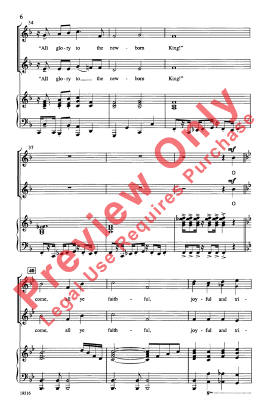 Joy: A Medley of Carols 2-Part scores gallery preview page 6