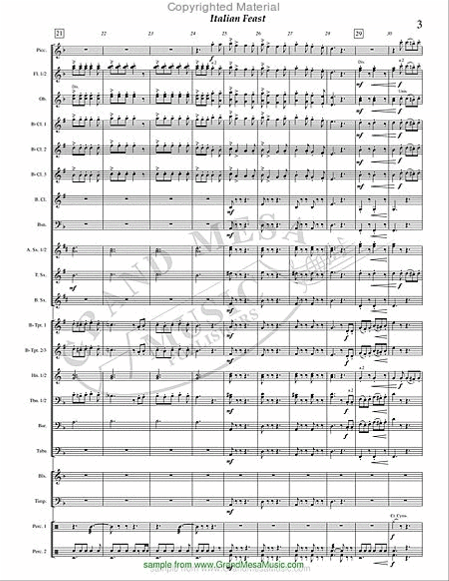 Italian Feast Italian Feast Concert Band scores gallery preview page 4