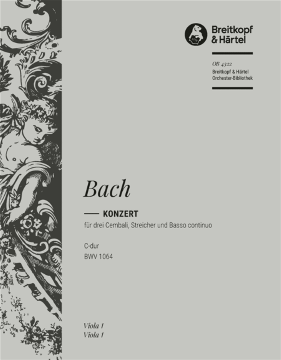 Harpsichord Concerto in C major BWV 1064 Orchestra scores gallery preview page 1