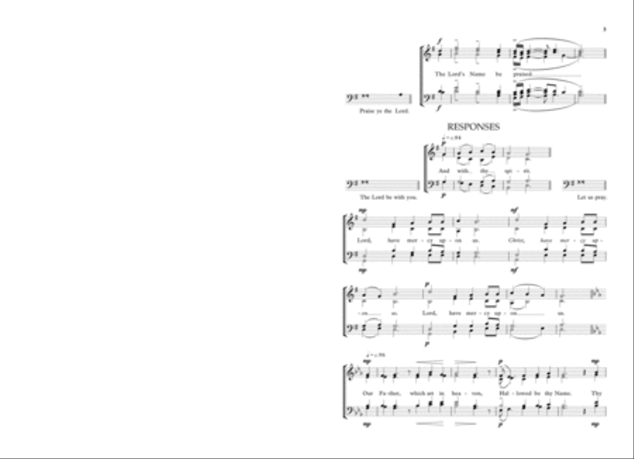 Preces and Responses 4-Part scores gallery preview page 3