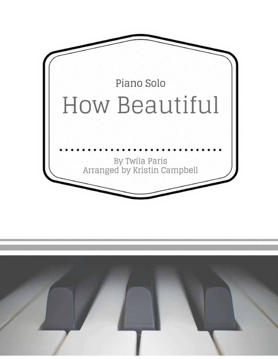 How Beautiful Piano Solo scores gallery preview page 1