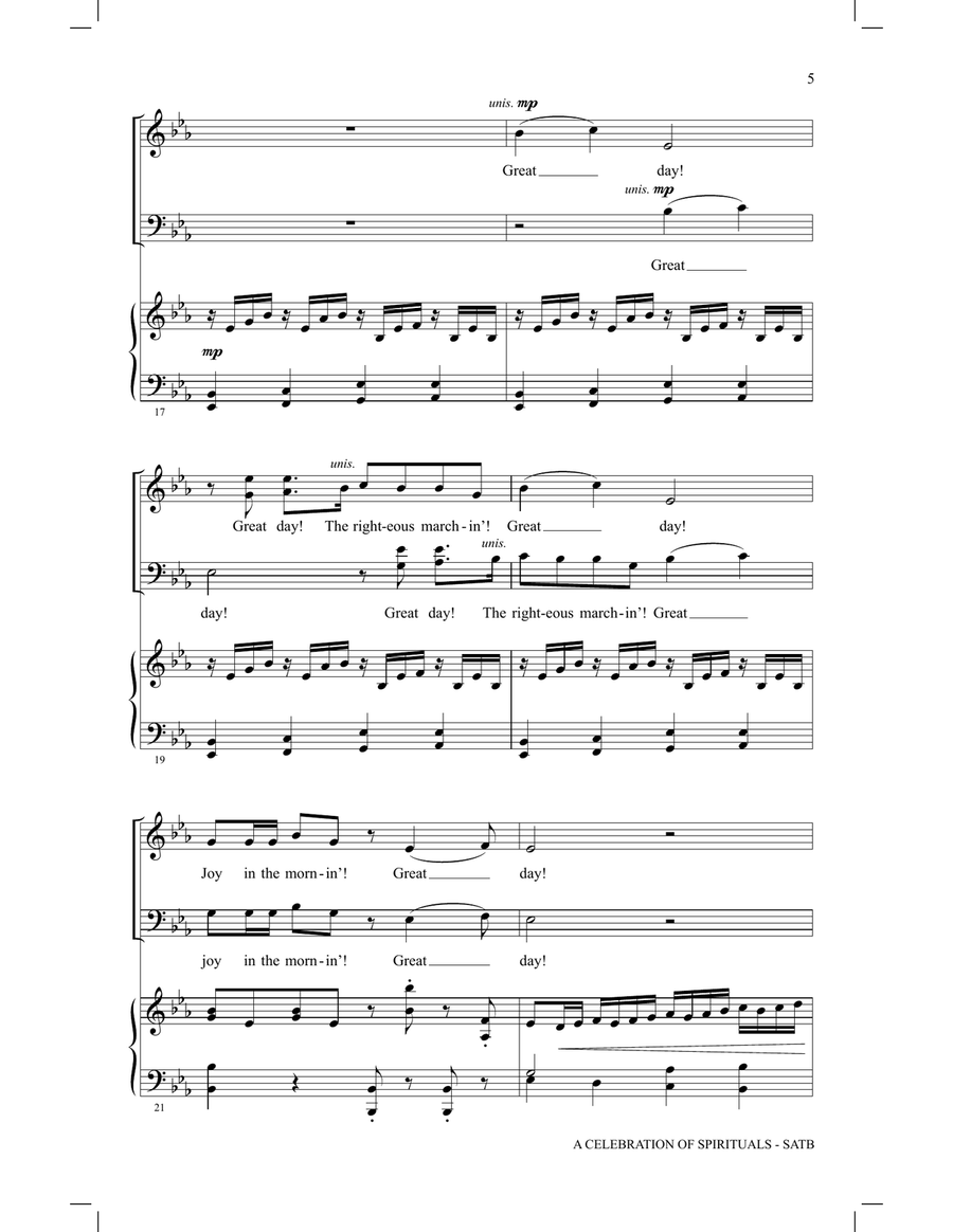 A Celebration Of Spirituals 4-Part scores gallery preview page 3