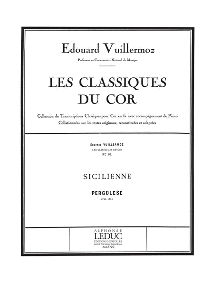 Sicilienne - Classiques No. 61 Horn scores gallery preview page 1