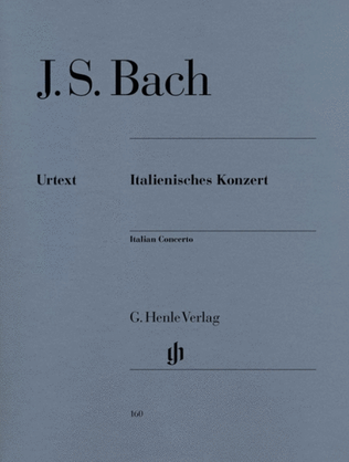 Book cover for Bach - Italian Concerto Bwv 971 Urtext