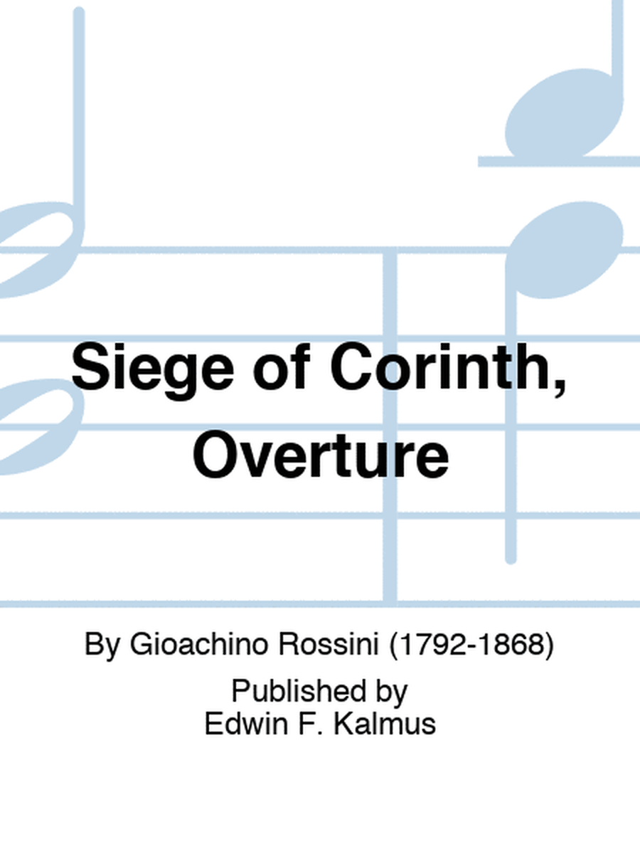 Siege of Corinth, Overture