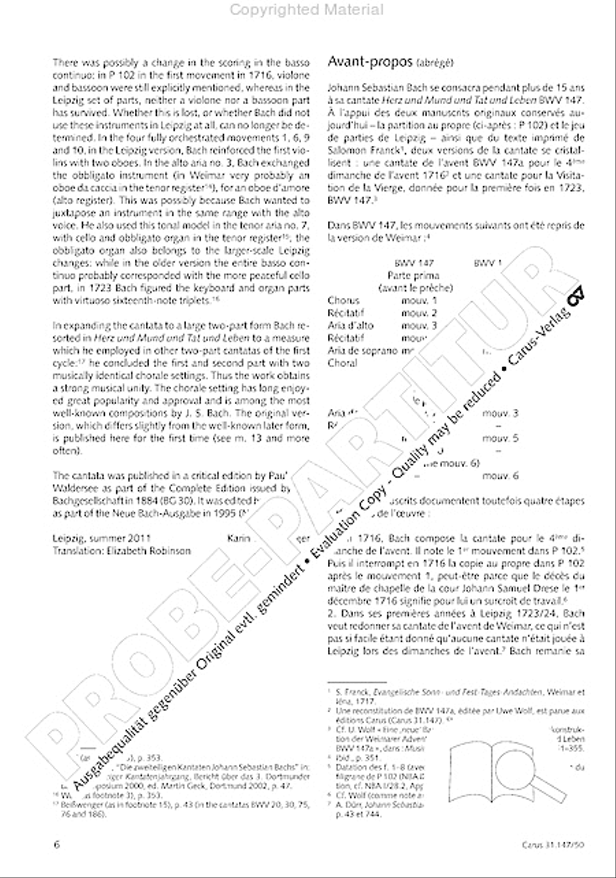 Heart and mouth and thought and action (Herz und Mund und Tat und Leben) (Herz und Mund und Tat und Leben) 4-Part scores gallery preview page 8