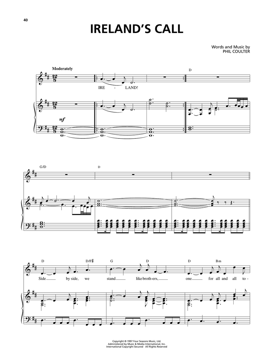 Ireland's Call Ireland's Call Voice scores gallery preview page 1
