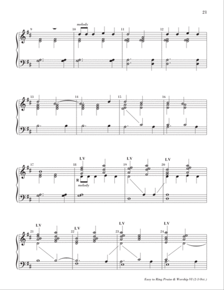 Easy to Ring Praise and Worship 3-Octaves scores gallery preview page 24