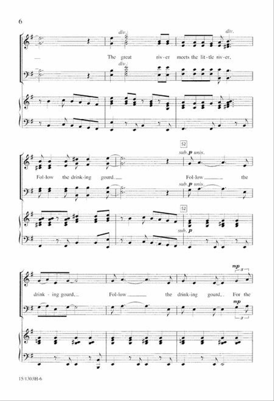The Drinking Gourd The Drinking Gourd 4-Part scores gallery preview page 6