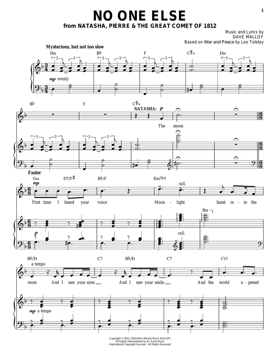 No One Else Voice scores gallery preview page 1
