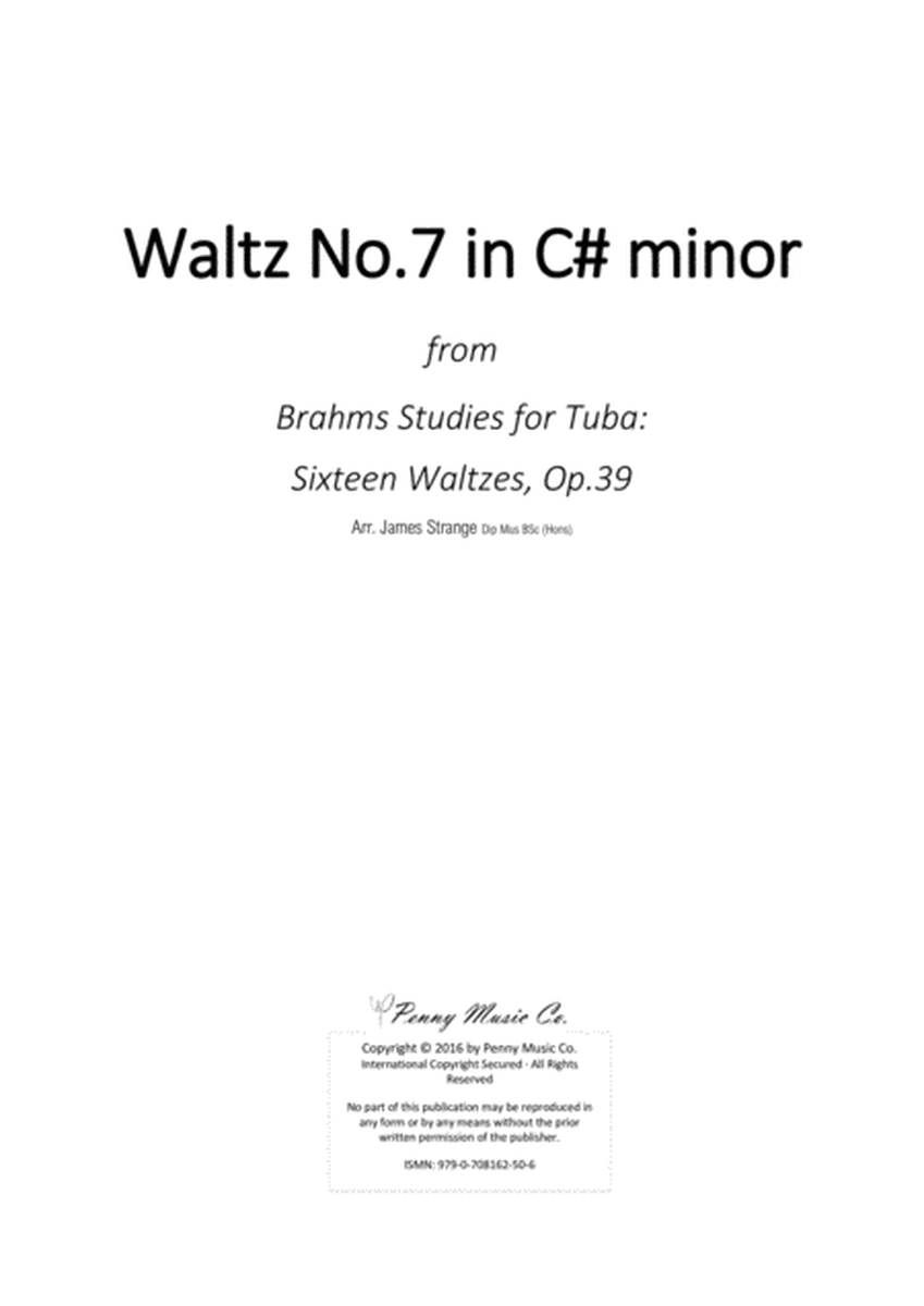 Brahms Waltz No.7 in C# minor for unaccompanied Tuba image number null