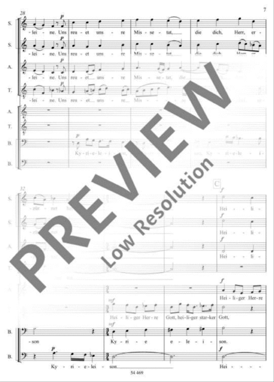 Mitten wir im Leben sind SSAATTBB scores gallery preview page 8