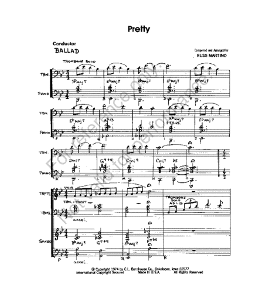 Pretty Jazz Ensemble scores gallery preview page 2