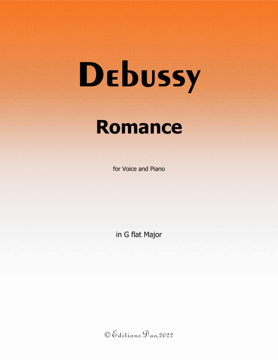 Romance, by Debussy, in G flat Major
