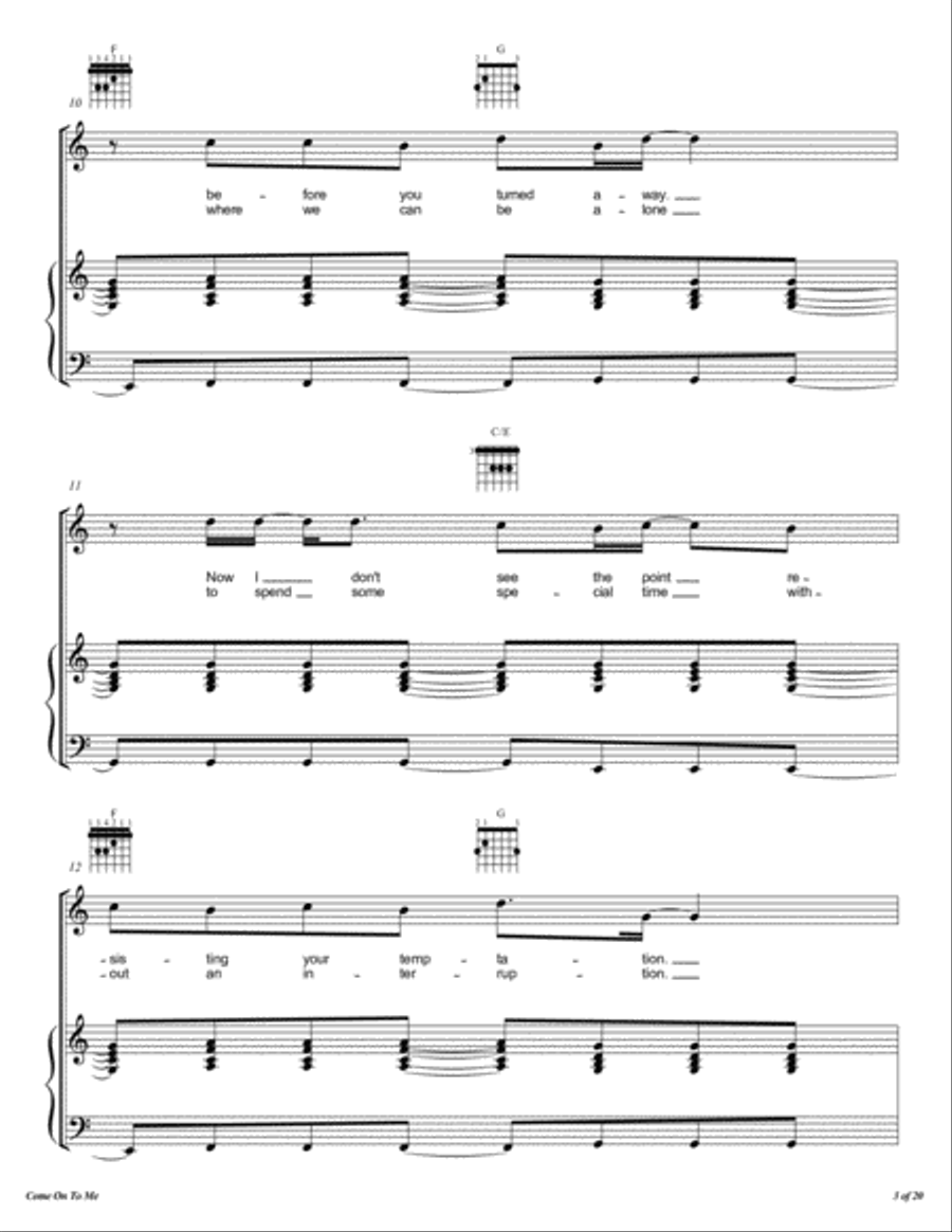 Come On To Me Voice scores gallery preview page 4