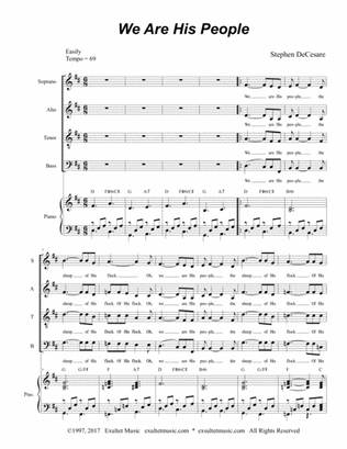 We Are His People (SATB Alternate)