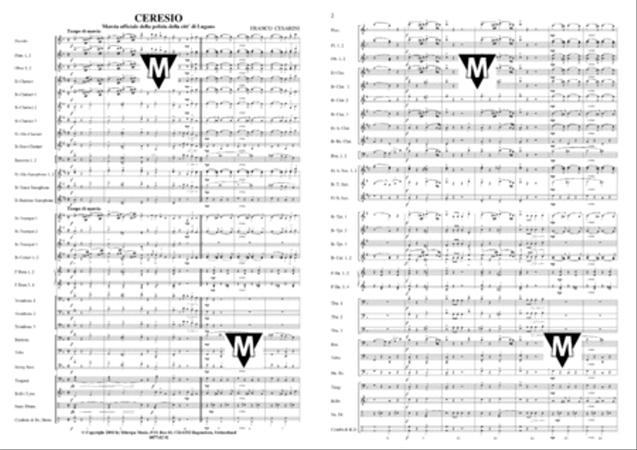 Ceresio Concert Band scores gallery preview page 2