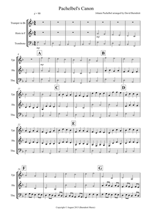 Pachelbel's Canon for Brass Trio