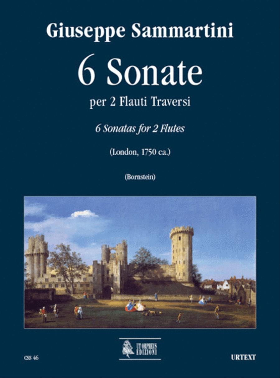 6 Sonatas (London c.1750) for 2 Flutes Flute Duet scores gallery preview page 1