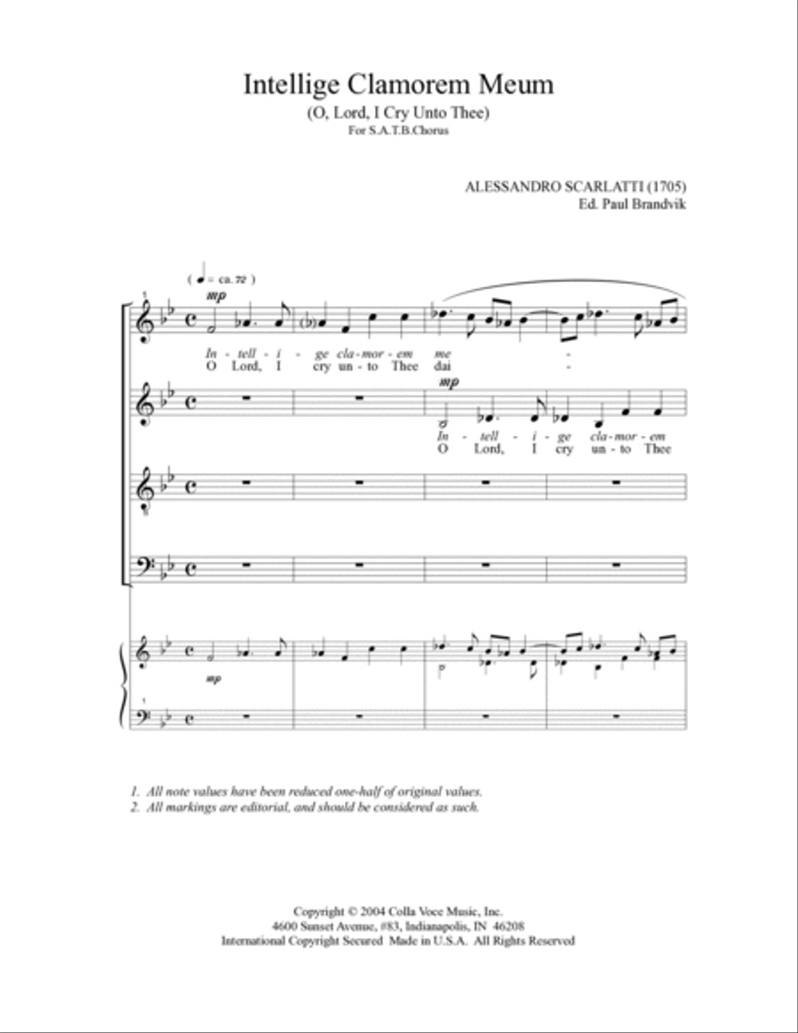 Intellige Clamorem Meum 4-Part scores gallery preview page 2