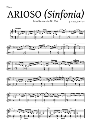 ARIOSO, by J. S. Bach (sinfonia) - for Piano and accompaniment