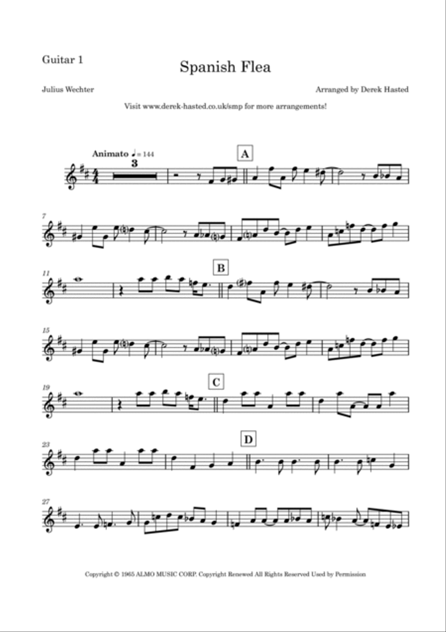 Spanish Flea Guitar Ensemble scores gallery preview page 4