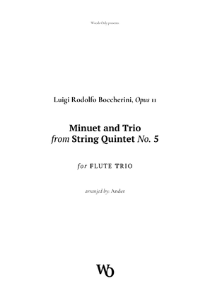 Minuet by Boccherini for Flute Trio