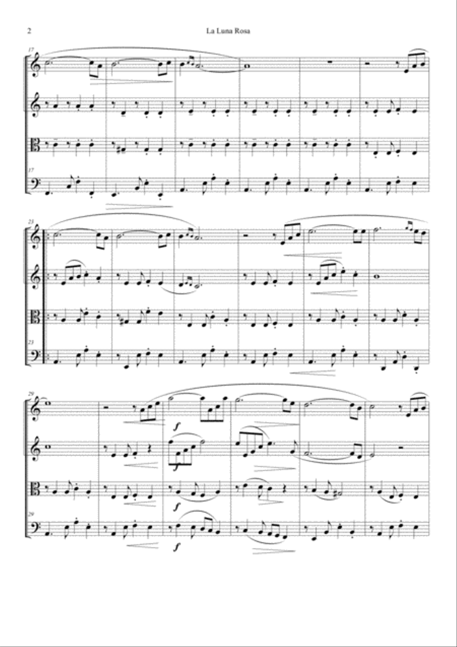 3 Tangos For String Quartet String Quartet scores gallery preview page 4